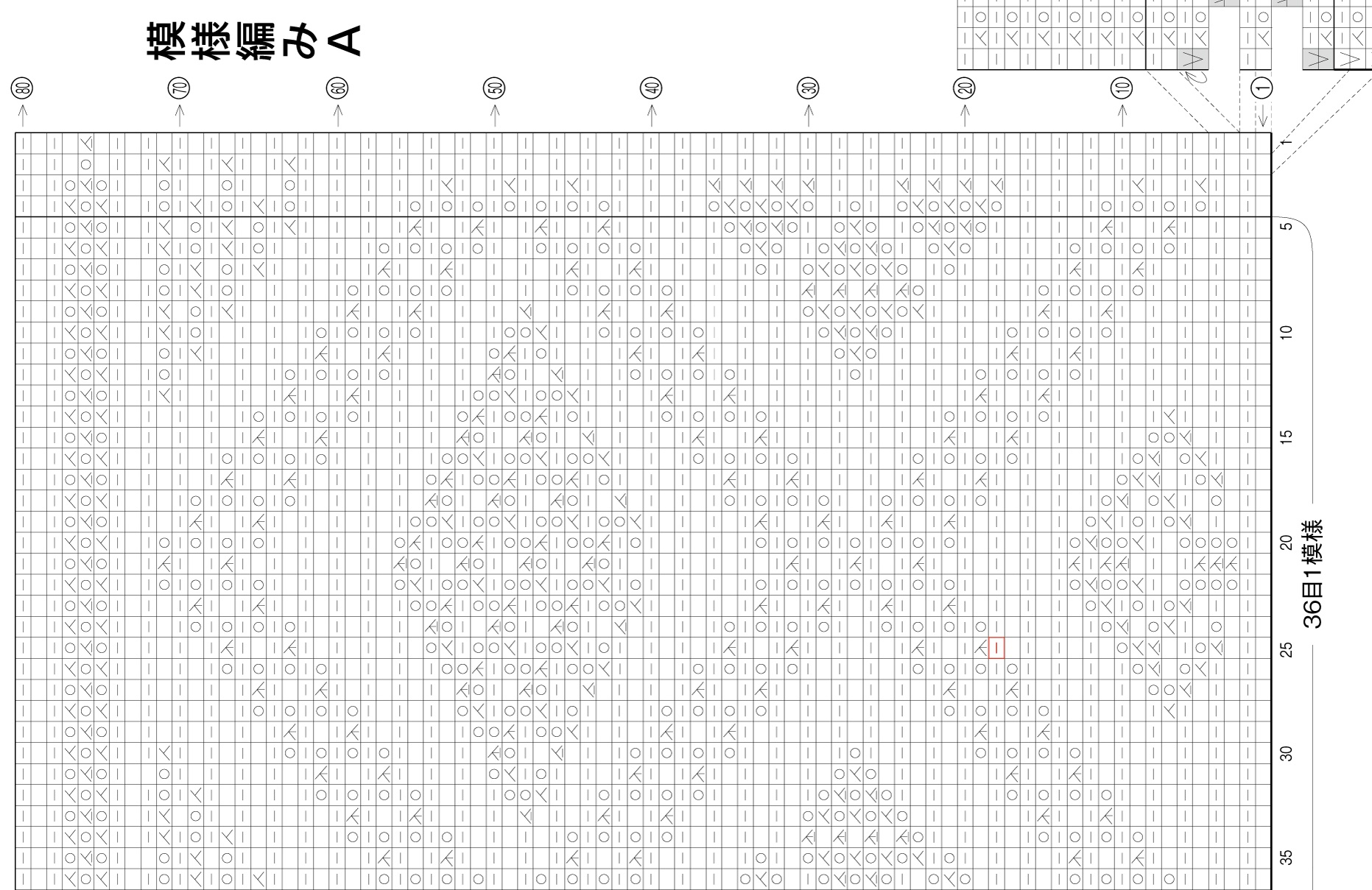 【79ページ編み目記号図・模様編みAについて】～第2刷