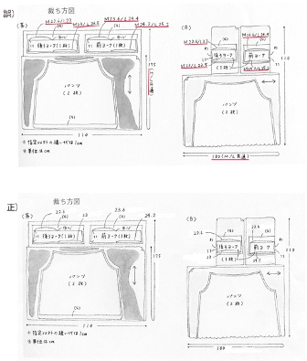 p37の実物大型紙の面とサイズ展開に間違いがございました。