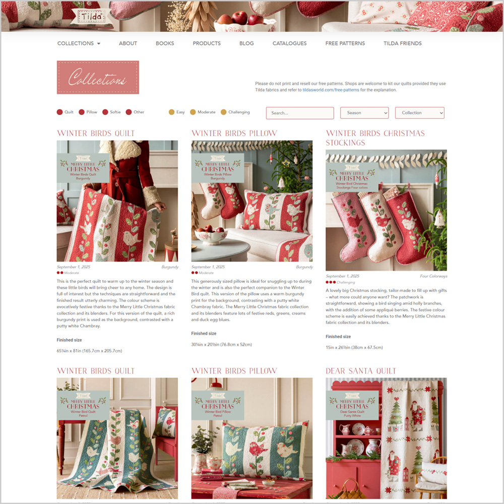 Tilda’s World - Free Patterns Collections