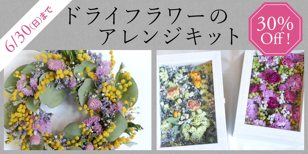ドライフラワーのアレンジキット