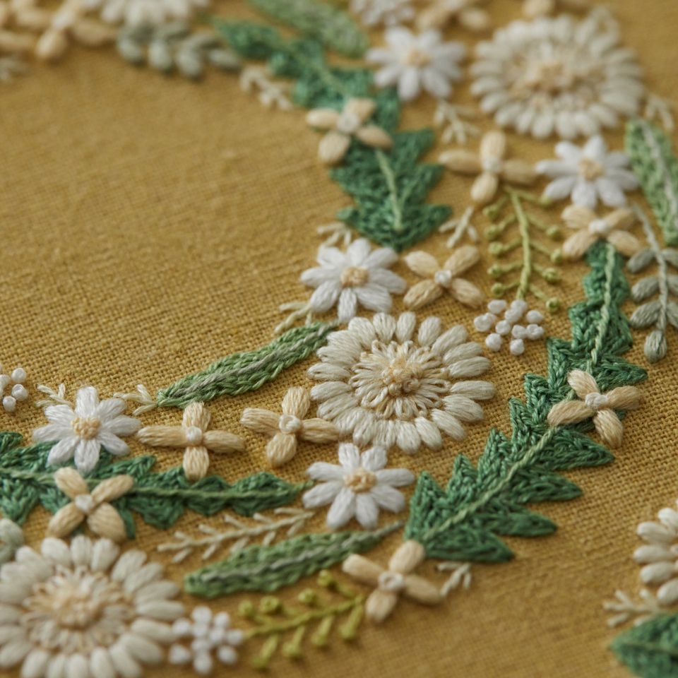 yulaさんの刺繍パネル〈タンポポ&ブーケ〉