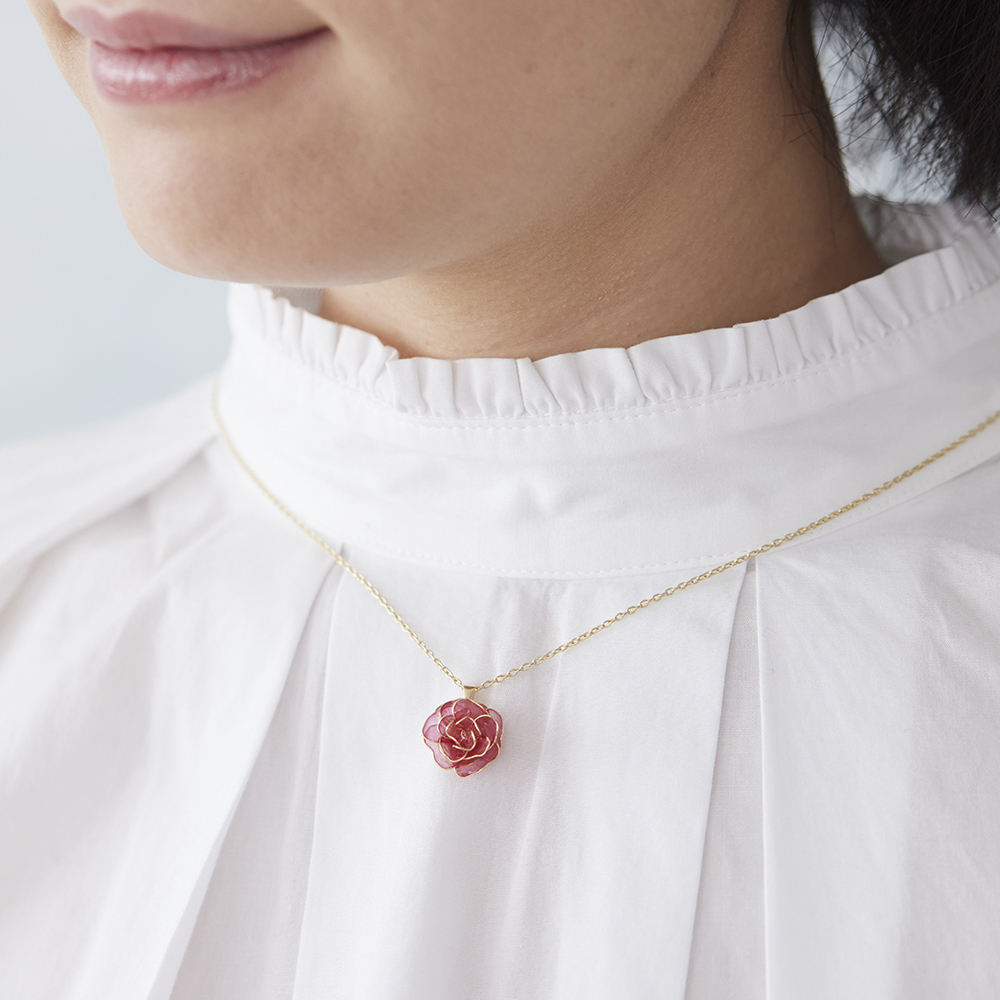 はじめてのディップアートアクセサリー〈薔薇のネックレス〉