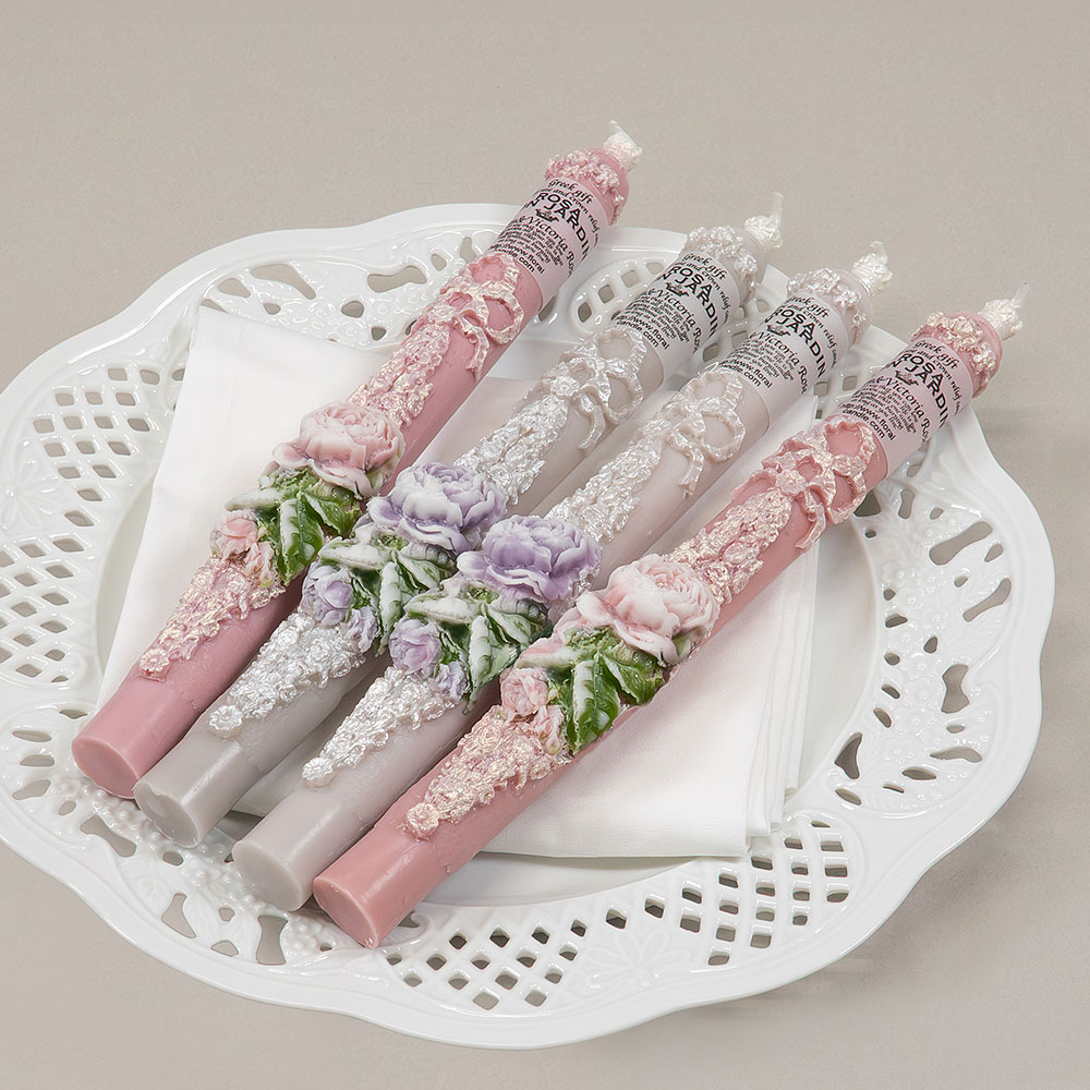 〈予約販売/完成品〉有瀧聡美さんのローズレリーフキャンドルV 2本セット