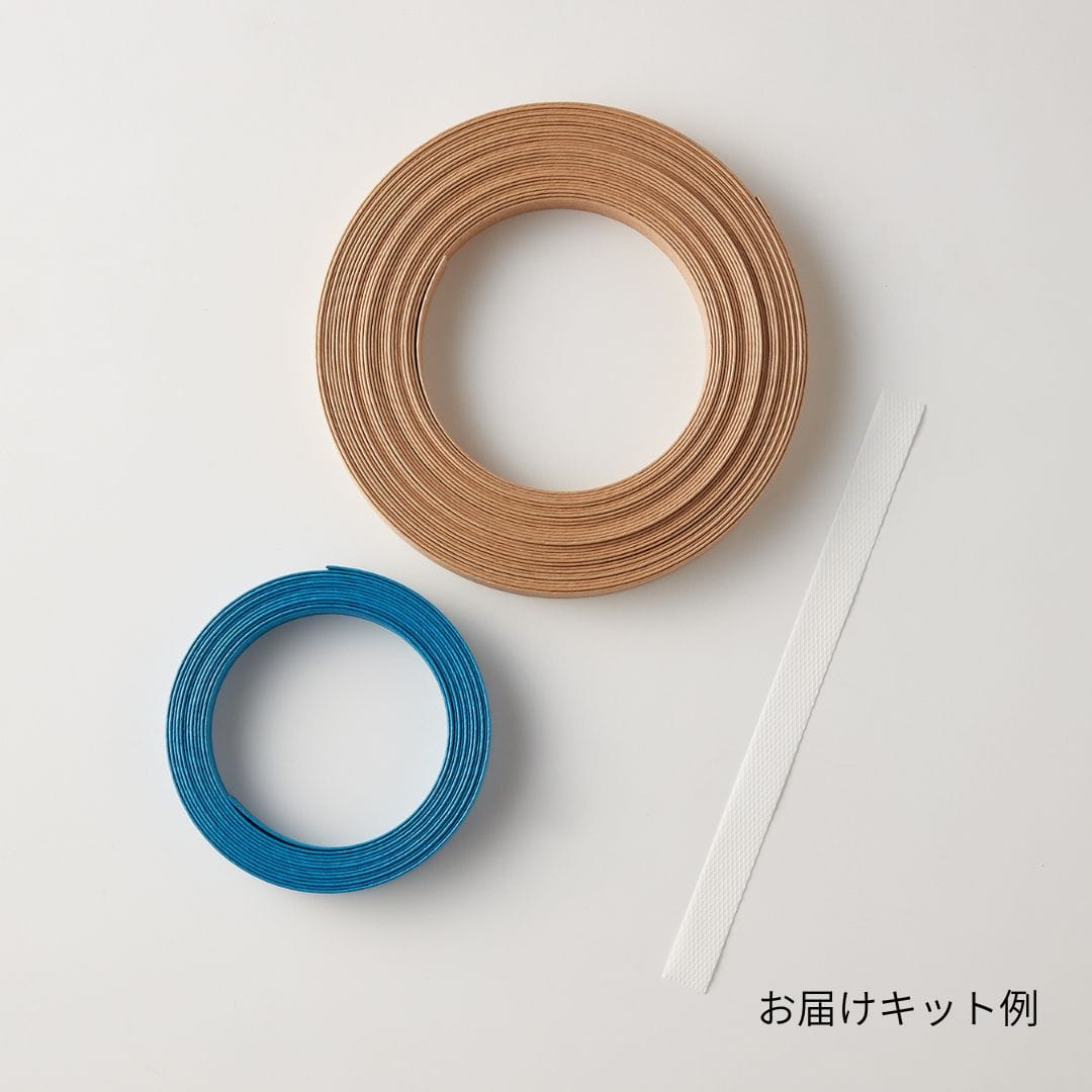 クラフトテープかごバッグ・花結び編みカゴ