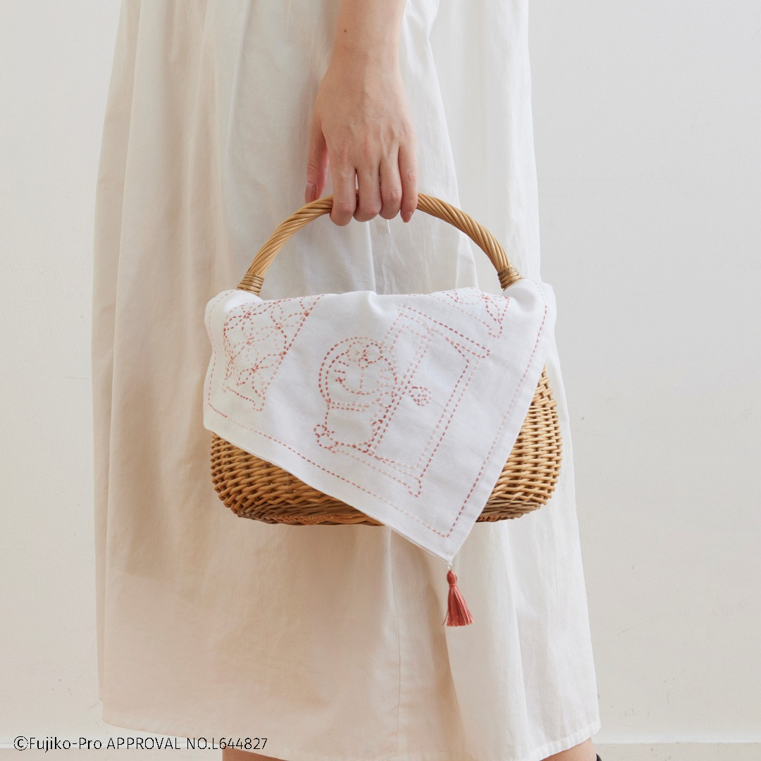 I’m Doraemon 和の伝統柄刺し子小もの 角七宝(ふきん)