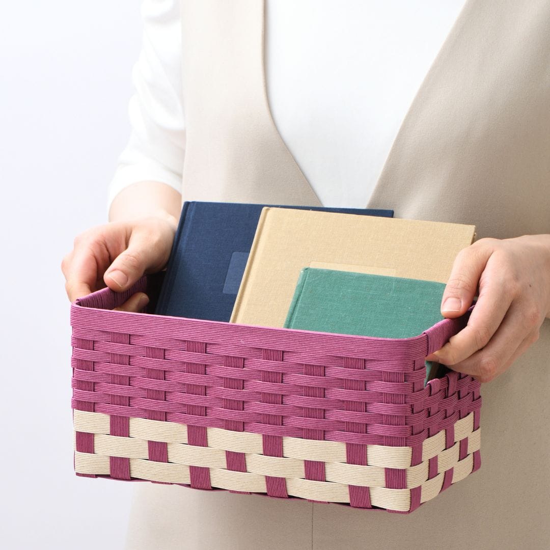 かんたん紙バンド手づくりキット 角型の収納ボックス