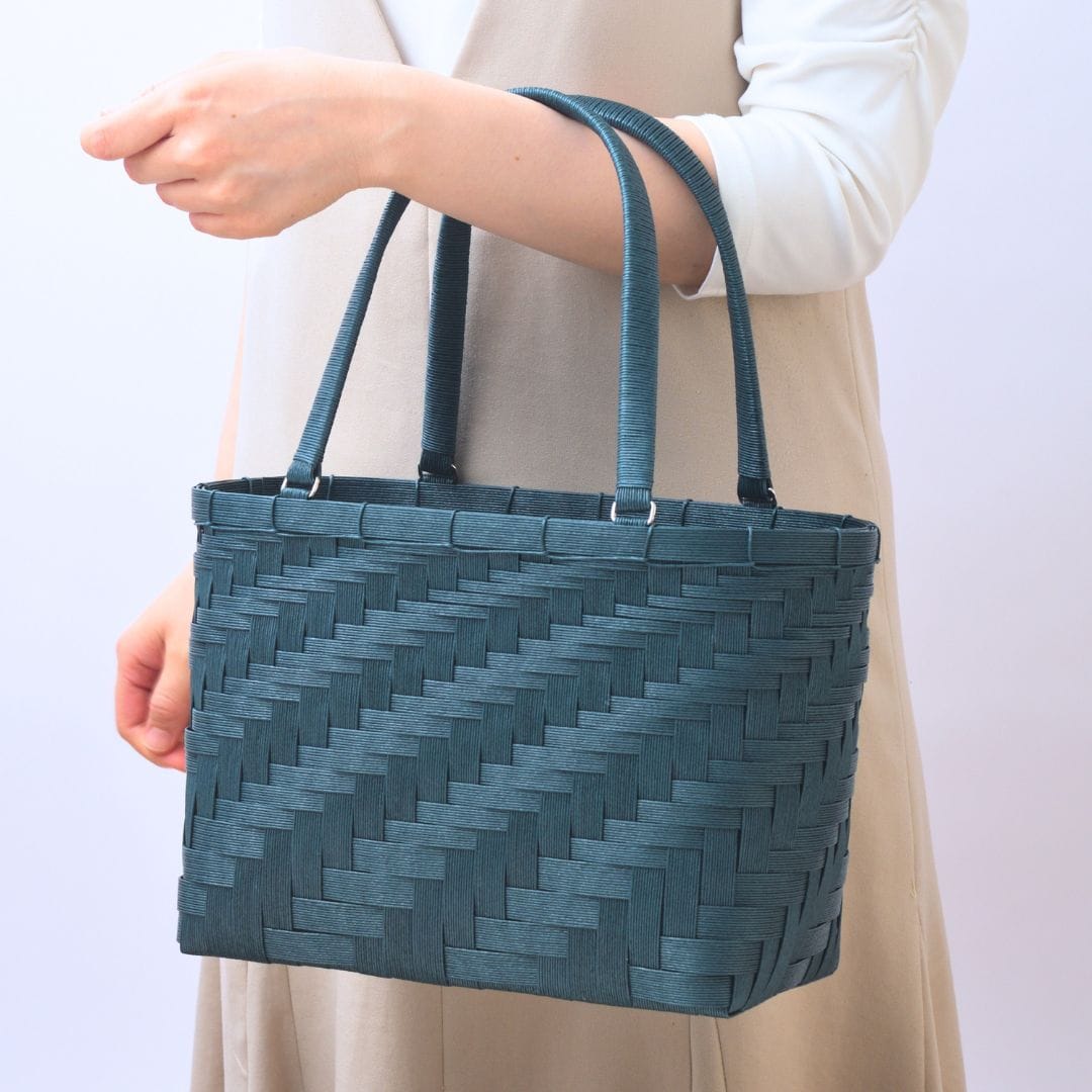 かんたん紙バンド手づくりキット あじろ編みのバッグ
