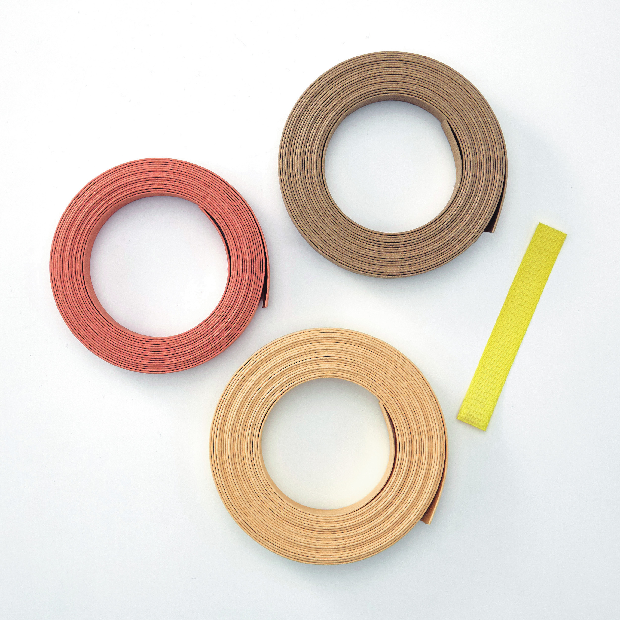 色んな編み方のクラフトテープかご 丸底ふた付