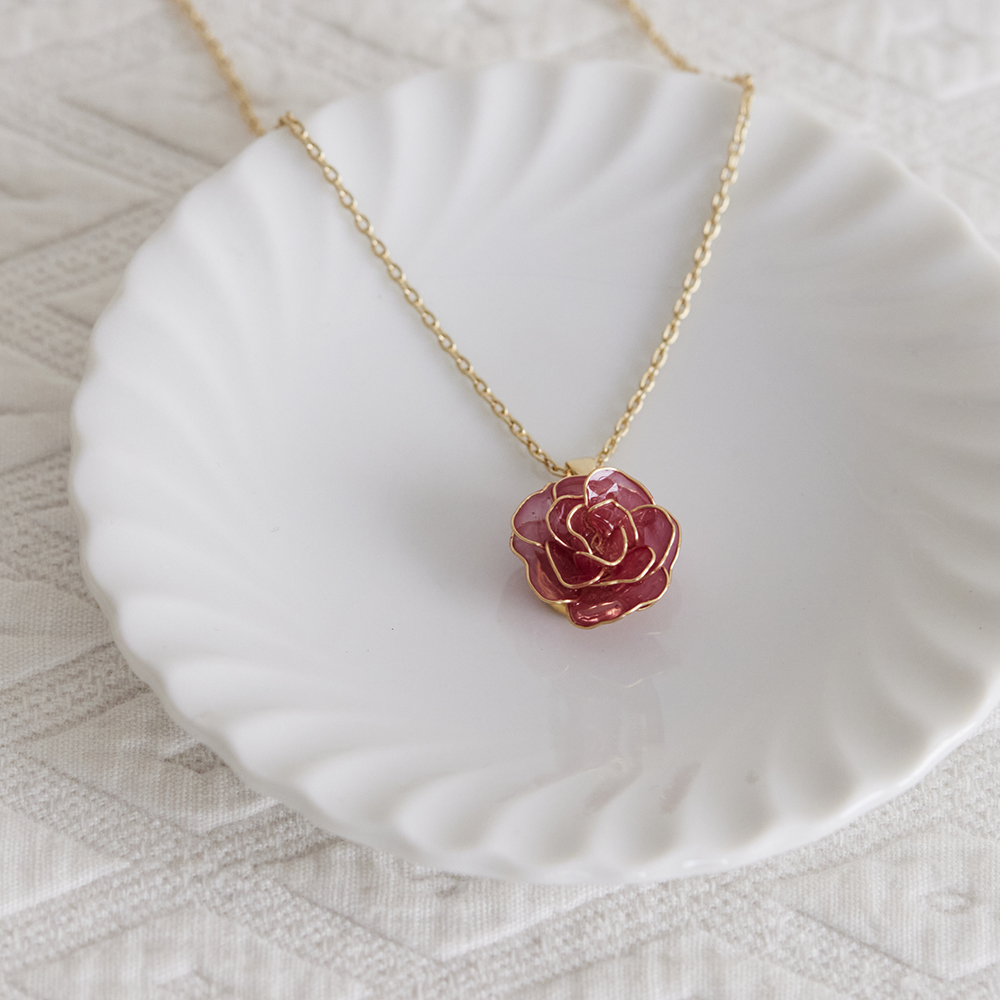 はじめてのディップアートアクセサリー〈薔薇のネックレス〉