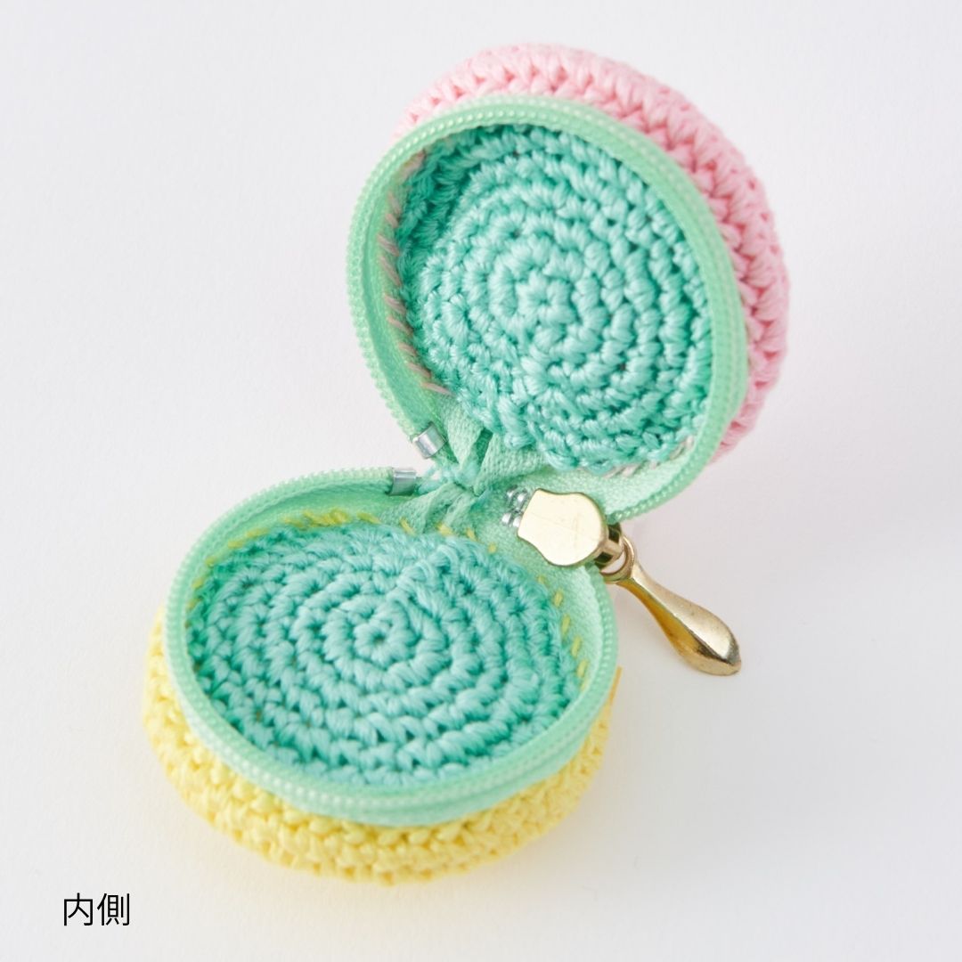 刺しゅう糸で編むちいさなポーチ カラフルマカロン