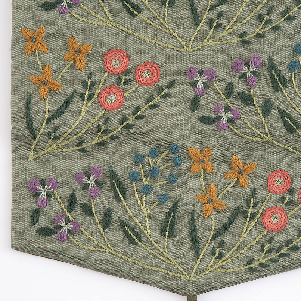 マカベアリスさんの草原に咲く花もようのクラッチバッグ