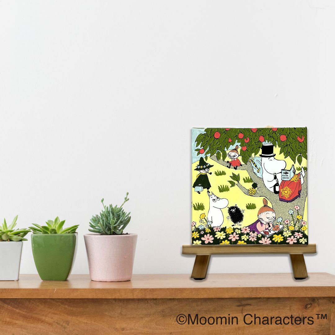 ぬりえキャンバス 木の上のムーミンパパ