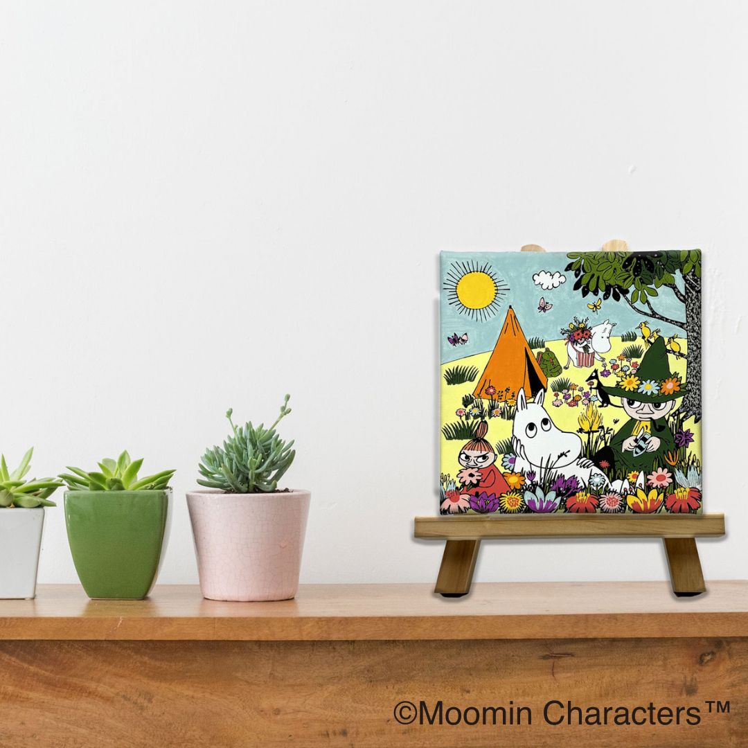 ぬりえキャンバス お花畑でキャンプ