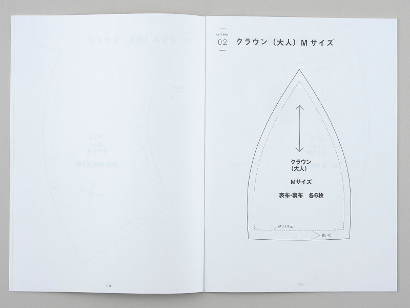 帽子の型紙　SEWING PATTERN BOOK