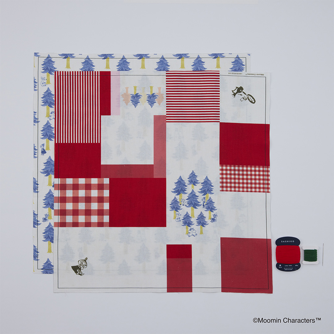 ムーミン 刺し子のマルチクロス〈リトルミイ〉