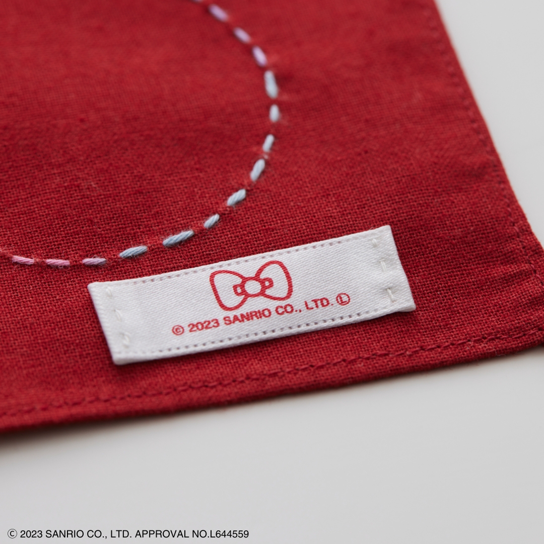 ハローキティ刺し子のフリークロス キティと風船