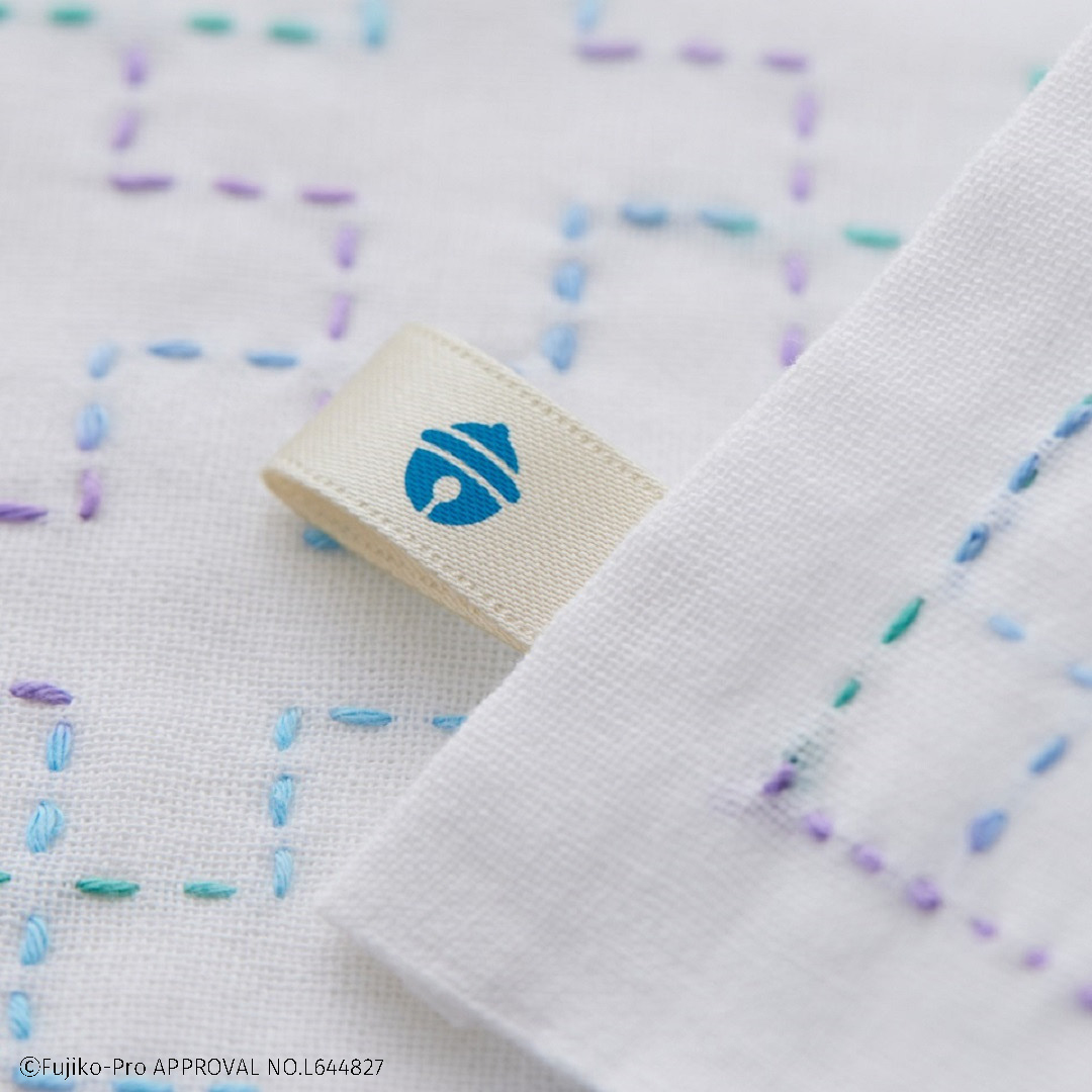 I’m Doraemon 和の伝統柄刺し子小もの 角七宝(ふきん)