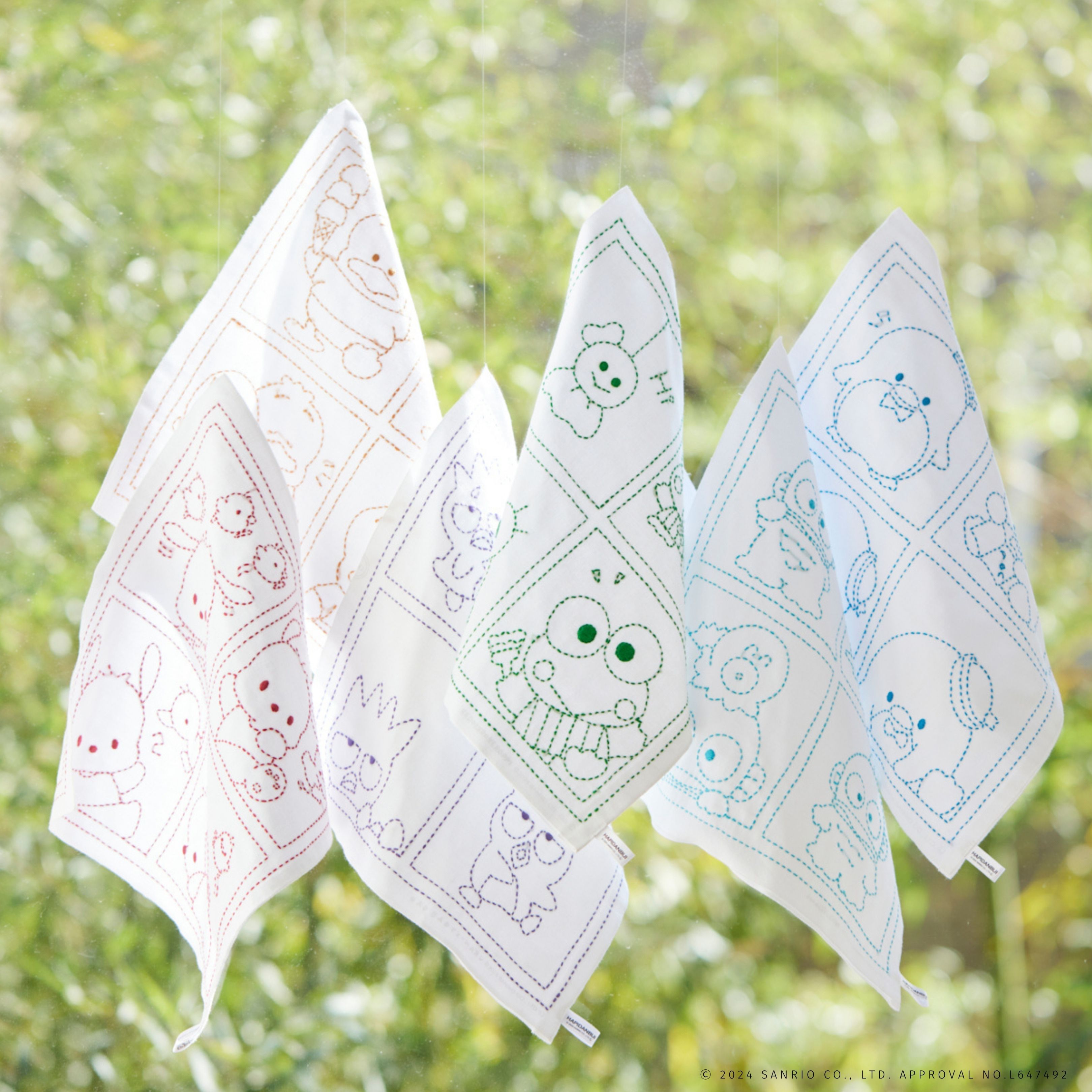 はぴだんぶいの刺し子ふきん ハンギョドン