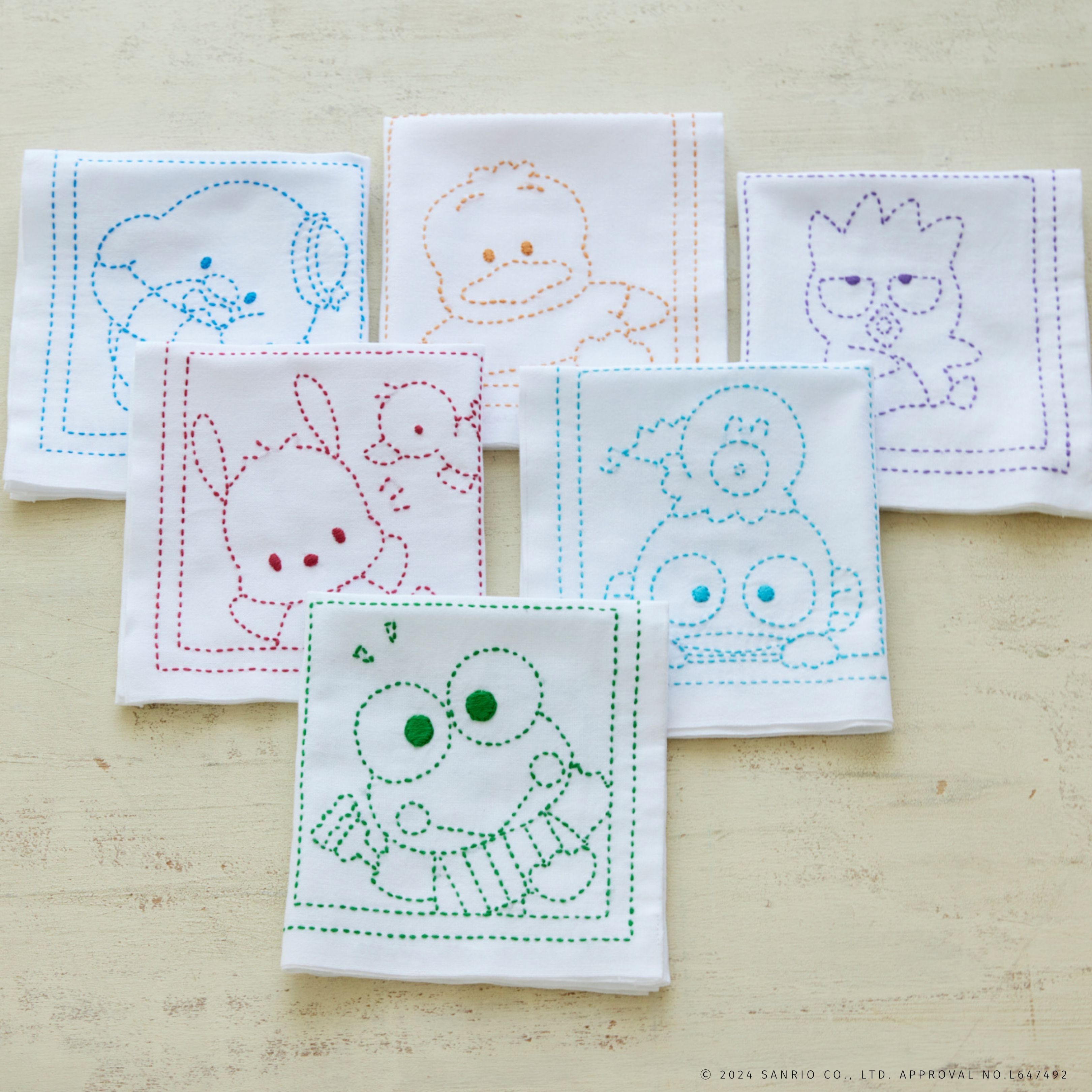 はぴだんぶいの刺し子ふきん ハンギョドン