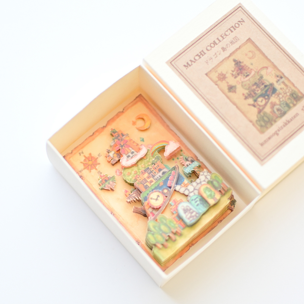 空想街雑貨店 手作りキット*ミニ3次元Box「ドラゴン島の地図」