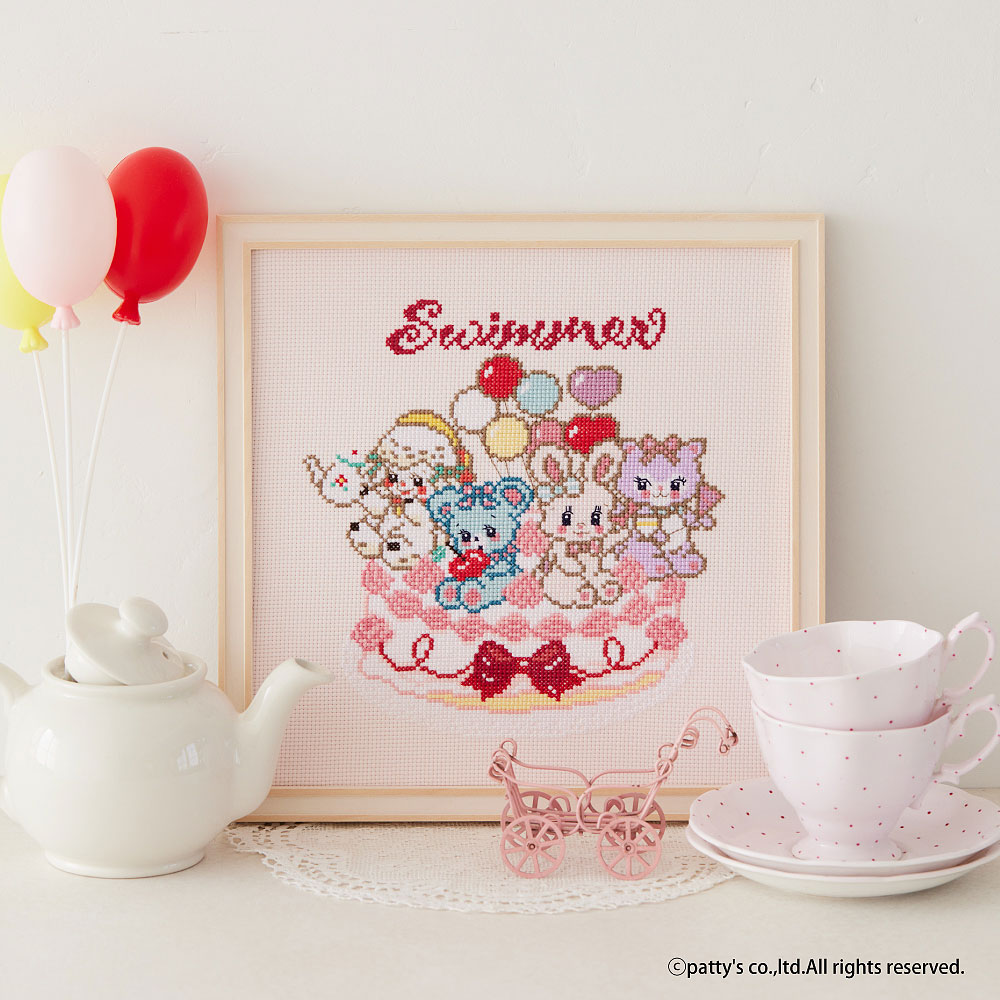 SWIMMERクロスステッチキット sweet party