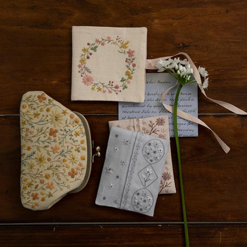 atelier de noraさんの植物をモチーフにしたボタニカル刺繍 おまとめセット