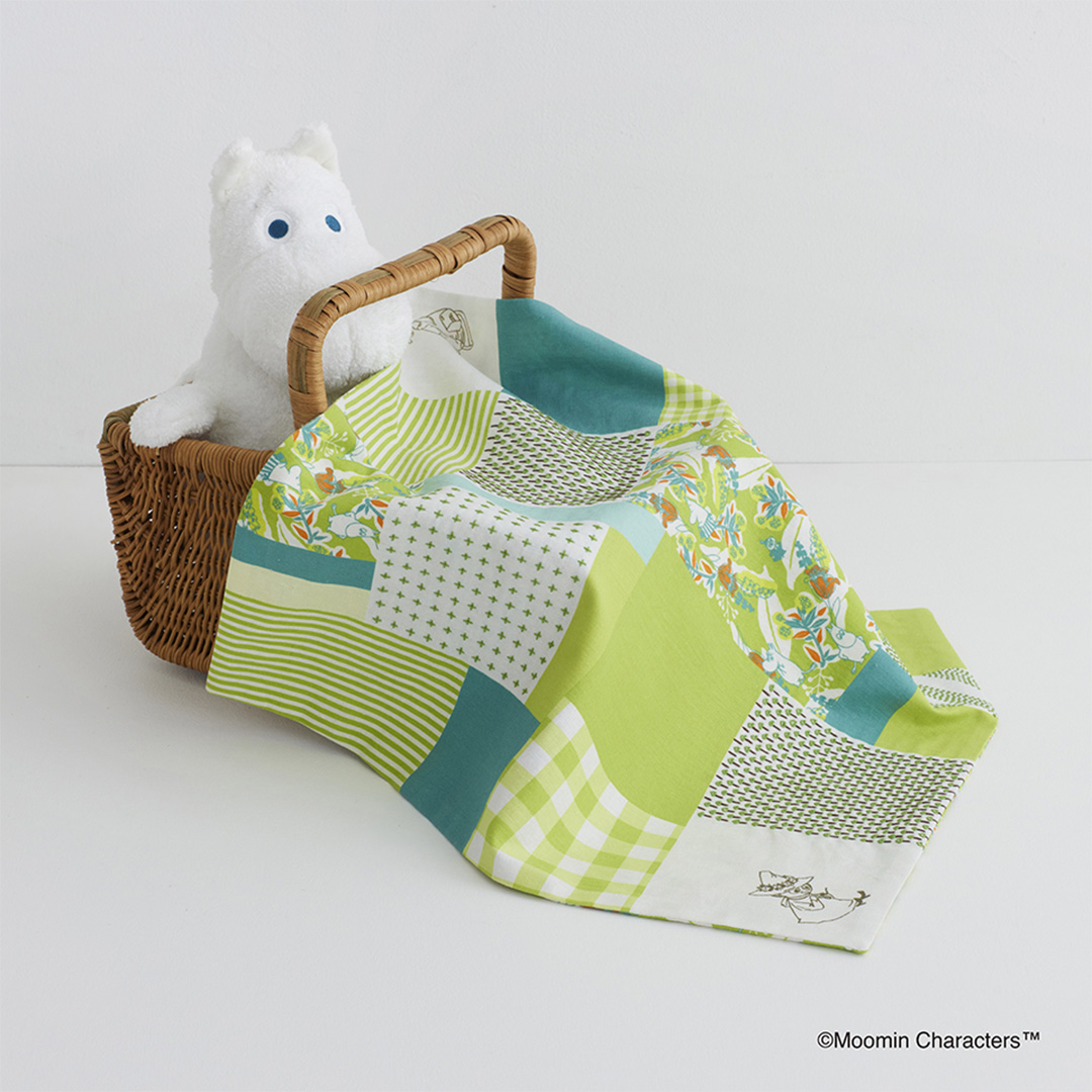 ムーミン 刺し子のマルチクロス〈スナフキン〉