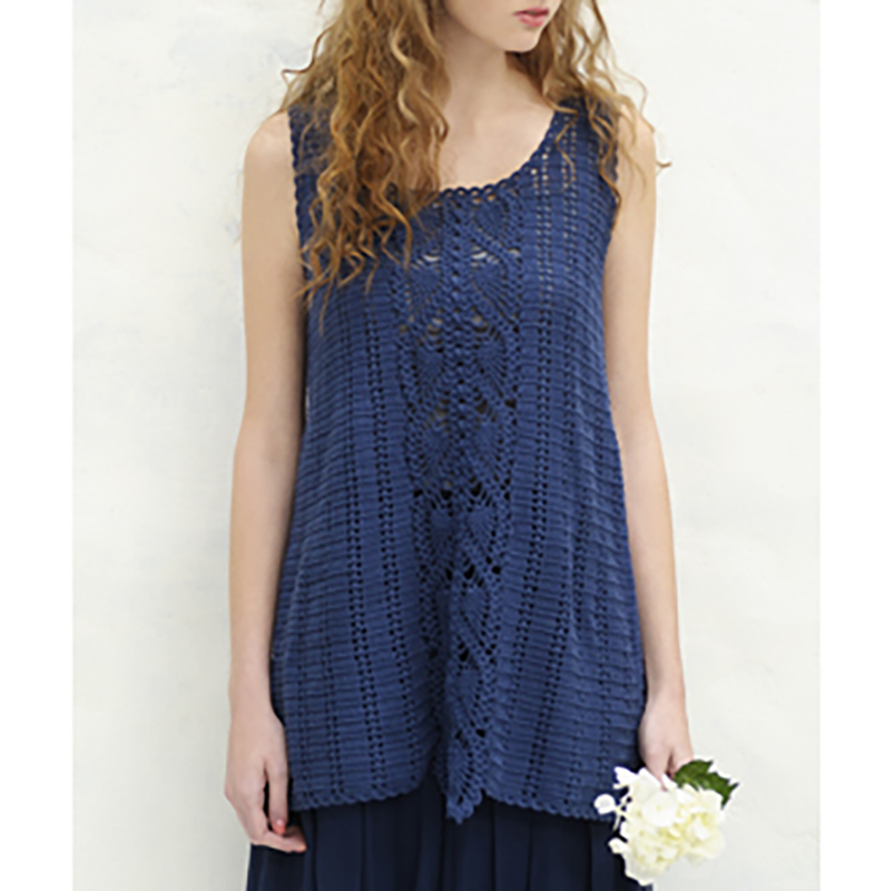 〈レシピ〉パイナップル模様のチュニック&マフラー