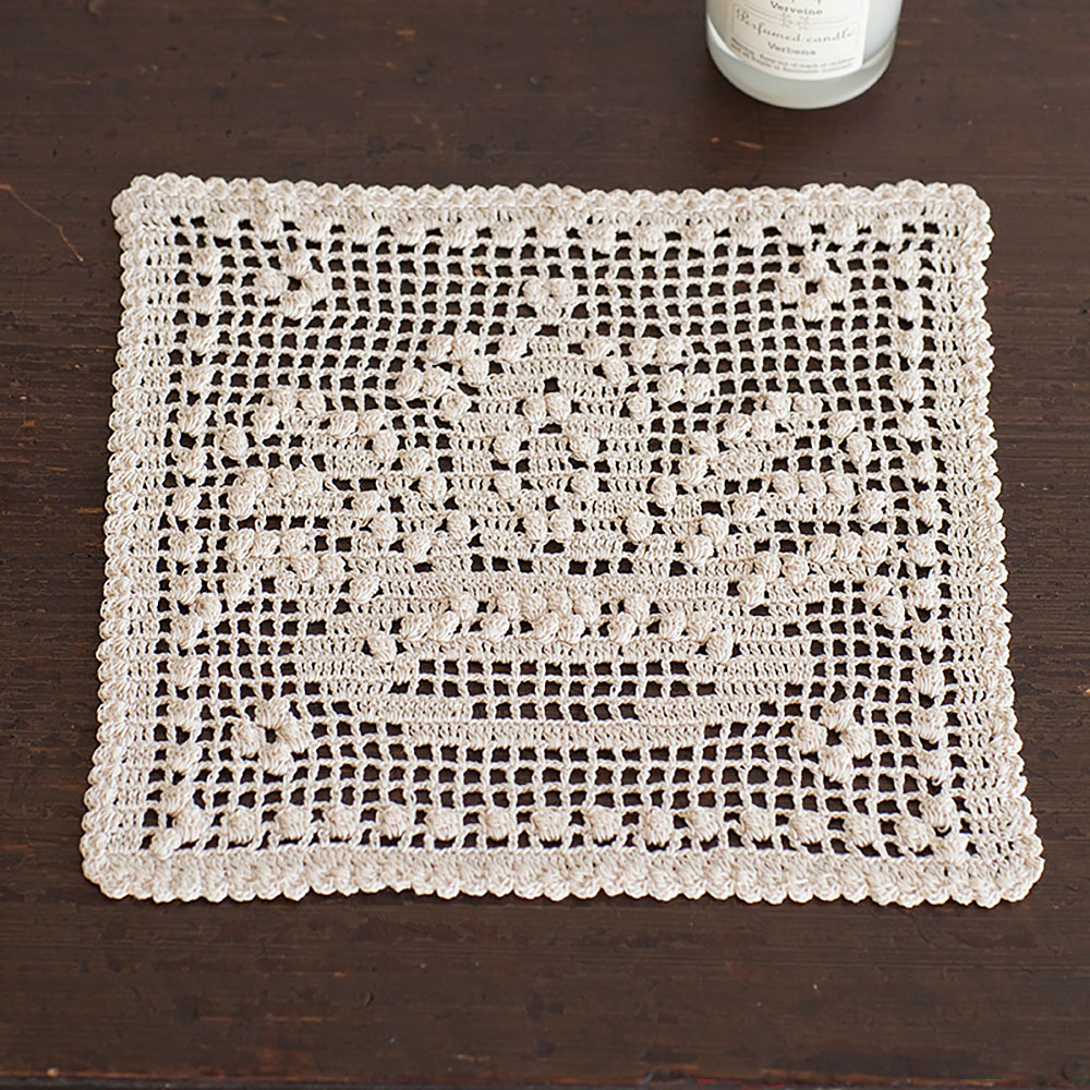 レシピ〉方眼編みのドイリー: レシピ｜手づくりタウン by 日本ヴォーグ社