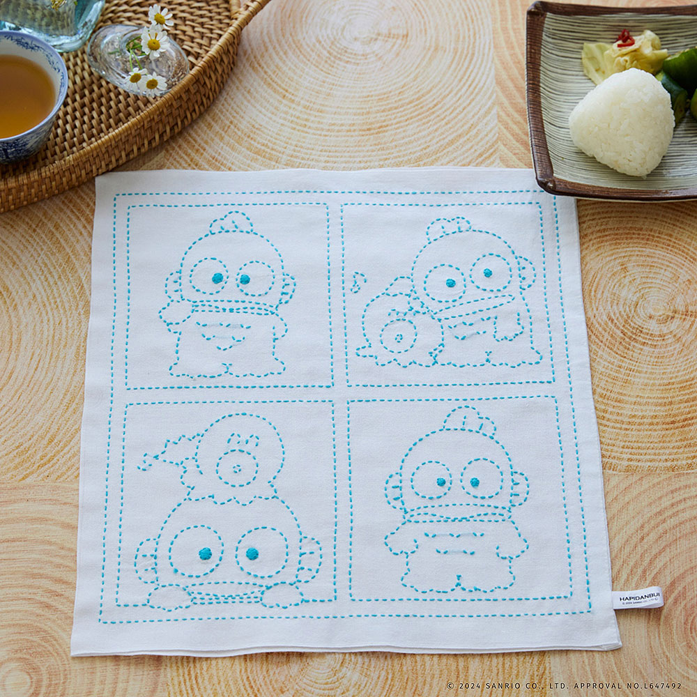 はぴだんぶいの刺し子ふきん ハンギョドン