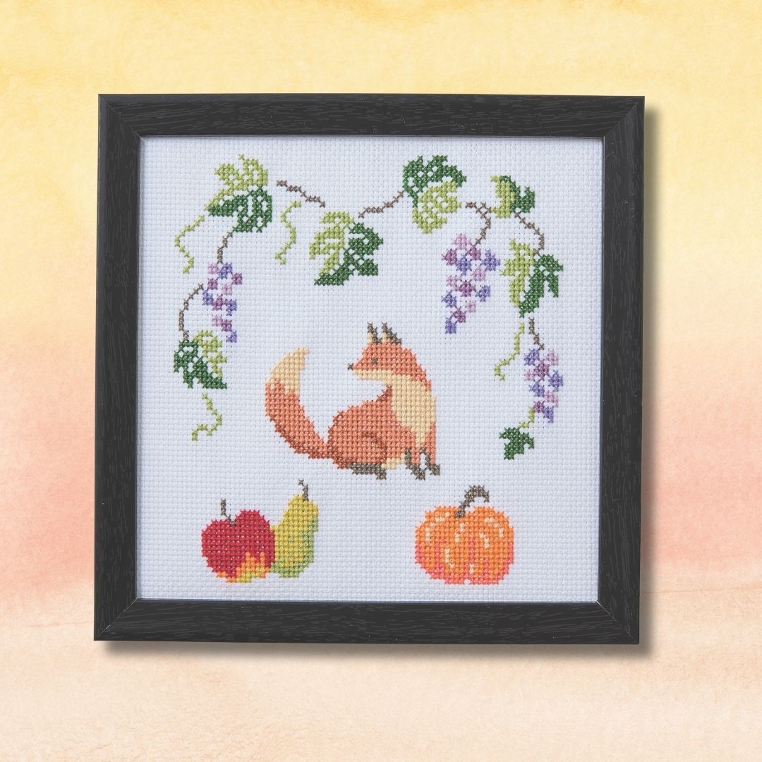 彩葉 季節を彩るクロスステッチ キツネと秋の味覚