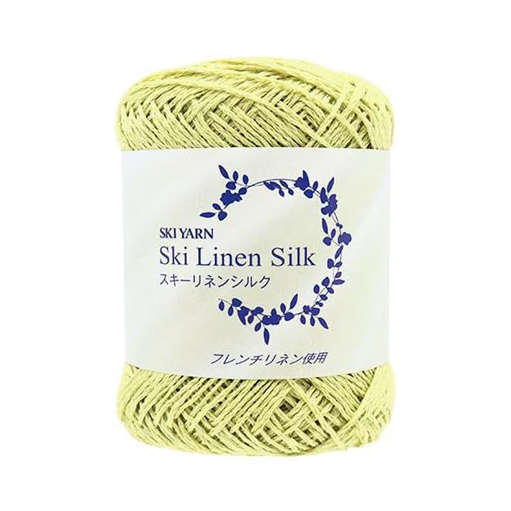 スキーリネンシルク（1424）黄緑