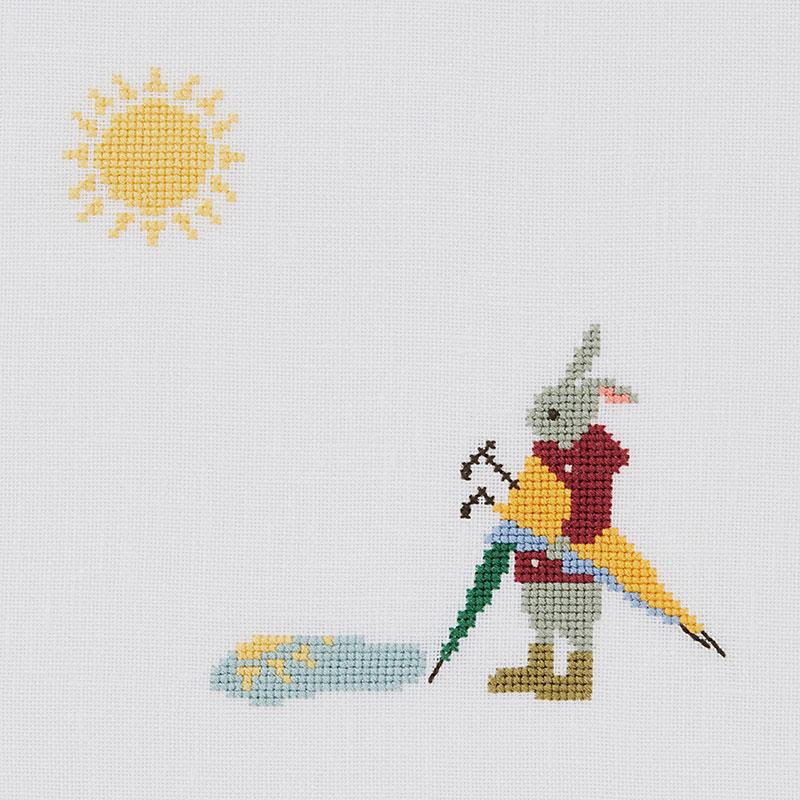 クロスステッチキット「高橋亜紀のstitch calendar 2023 5・6月 雨あがり」