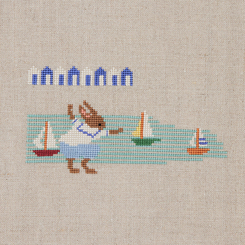 クロスステッチキット「高橋亜紀のstitch calendar 2023 7・8月 僕の船」