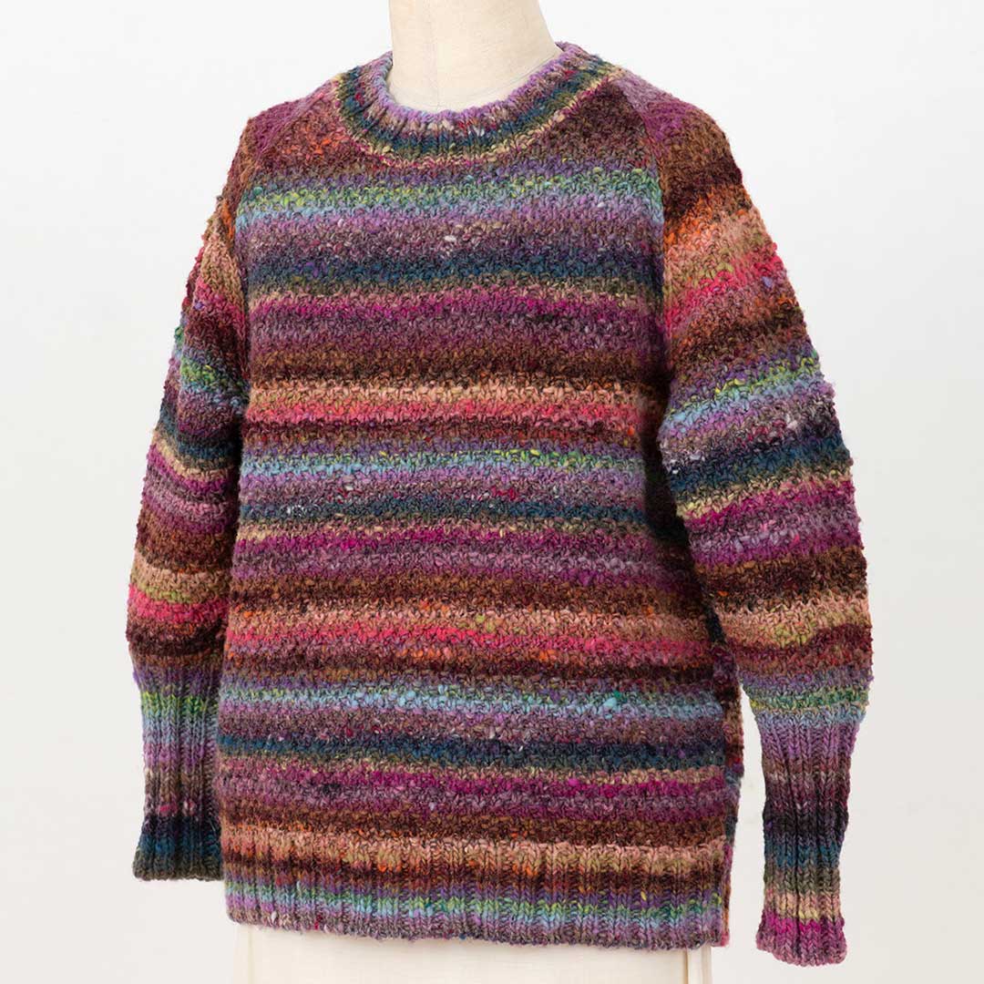 いとで編むかのこ風プルえんじ・からし・水色