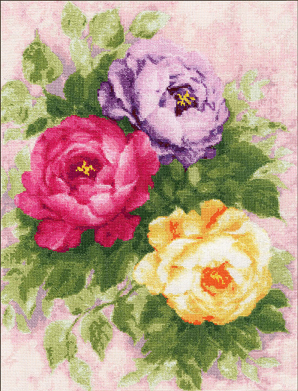 クロスステッチキット「3色のピオニー」