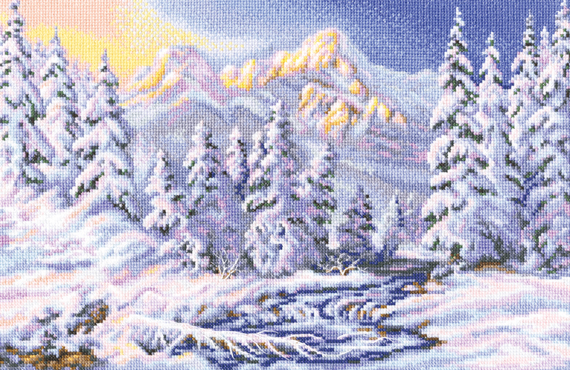クロスステッチキット「ウィンターマウンテン」