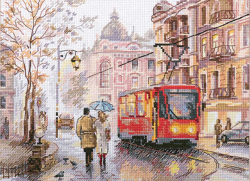 クロスステッチキット「オクトーバーシティ」