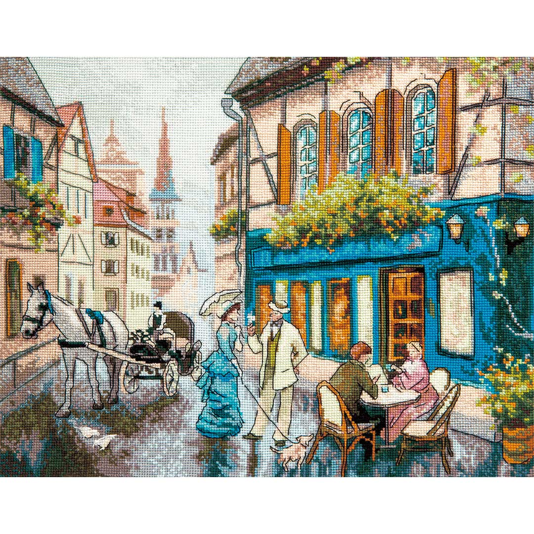 クロスステッチキット「カフェタイム」