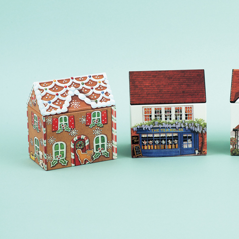 ドールハウス缶2個セット［ジンジャーブレッド＆ティー］