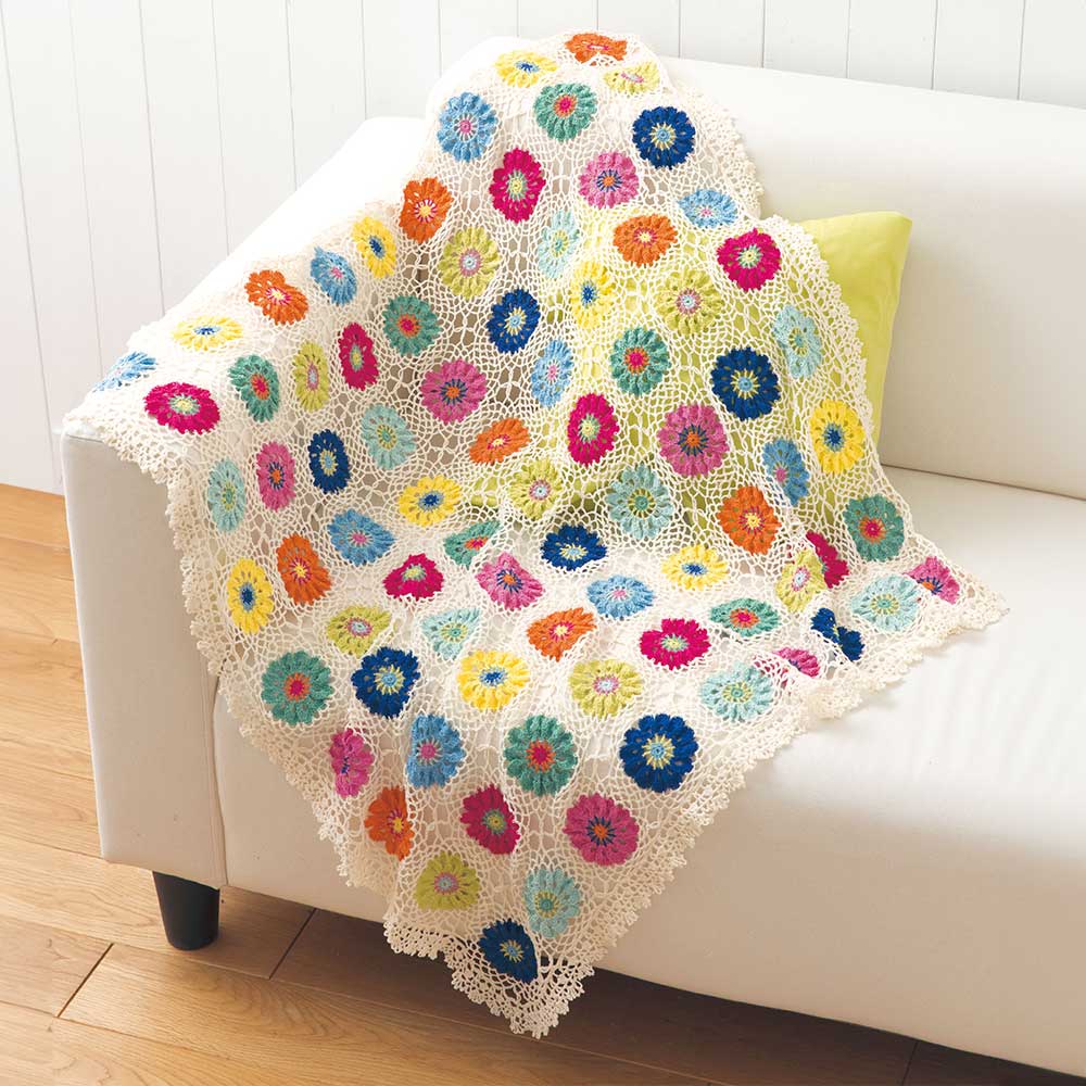 ホビーラホビーレ アネモネクロッシェブランケット