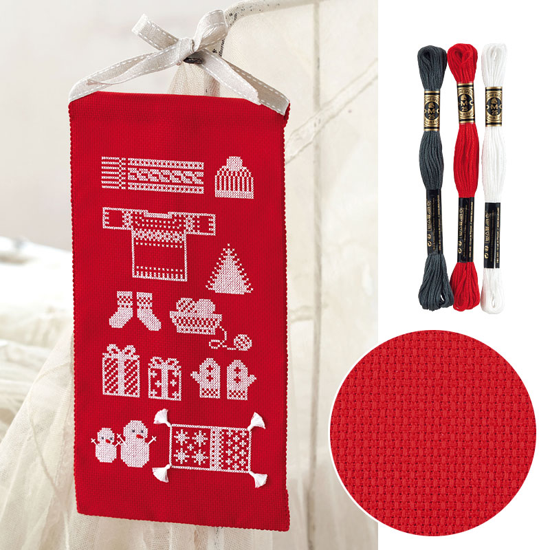クリスマスモチーフのタペストリー 材料セット