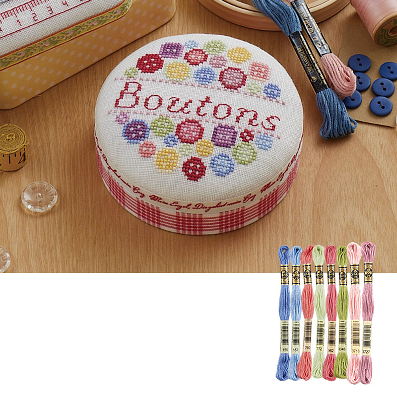 Tin缶のリメイク 糸セット［丸形］