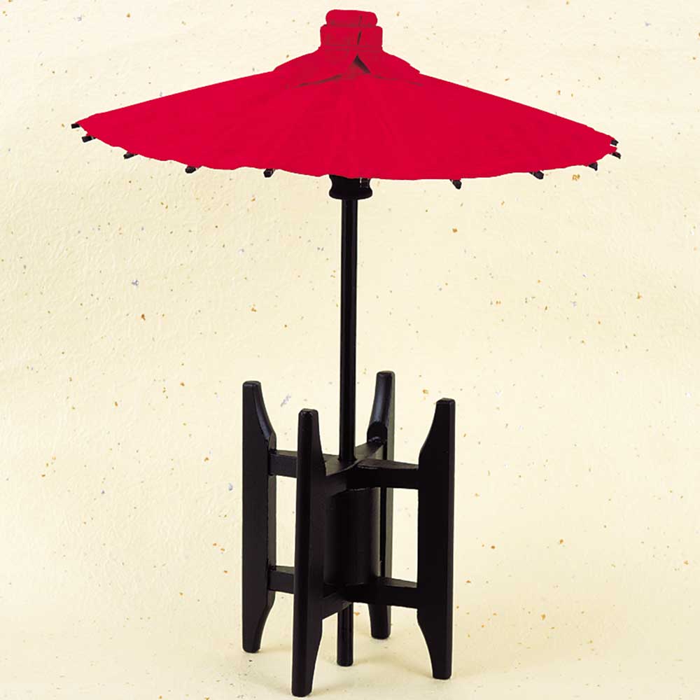 赤傘と飾り台セット