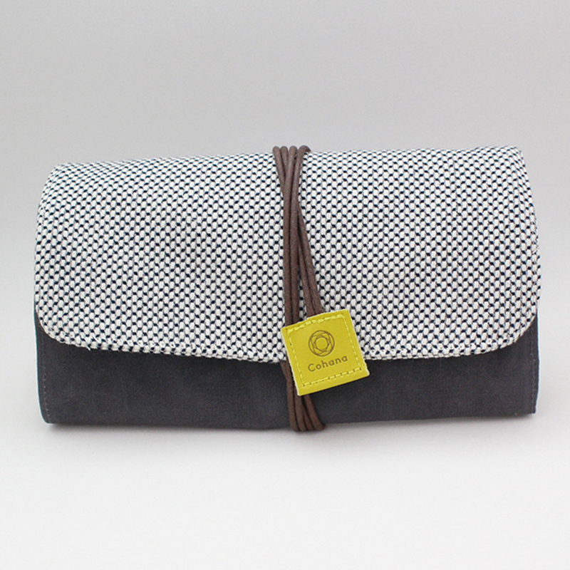Cohana 三河木綿の巻き道具入れ［もくたん・きすいせん］
