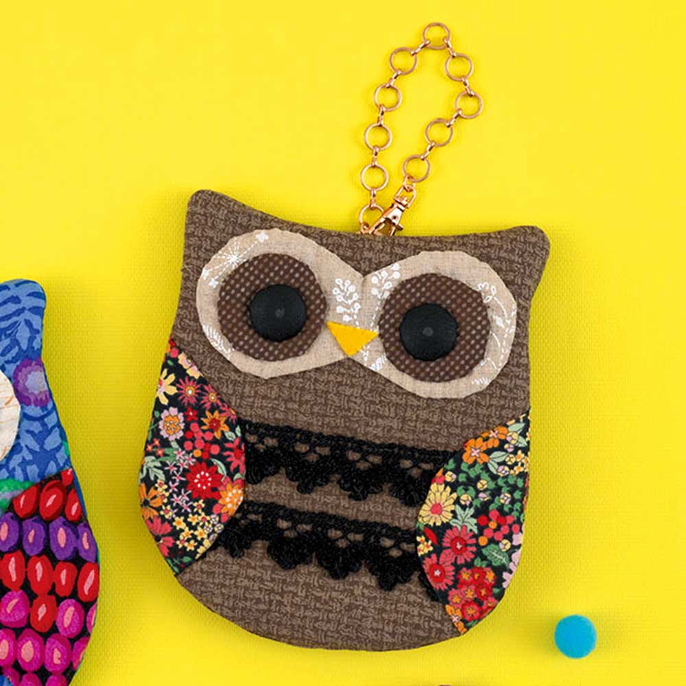 フクロウのバッグチャーム［茶］