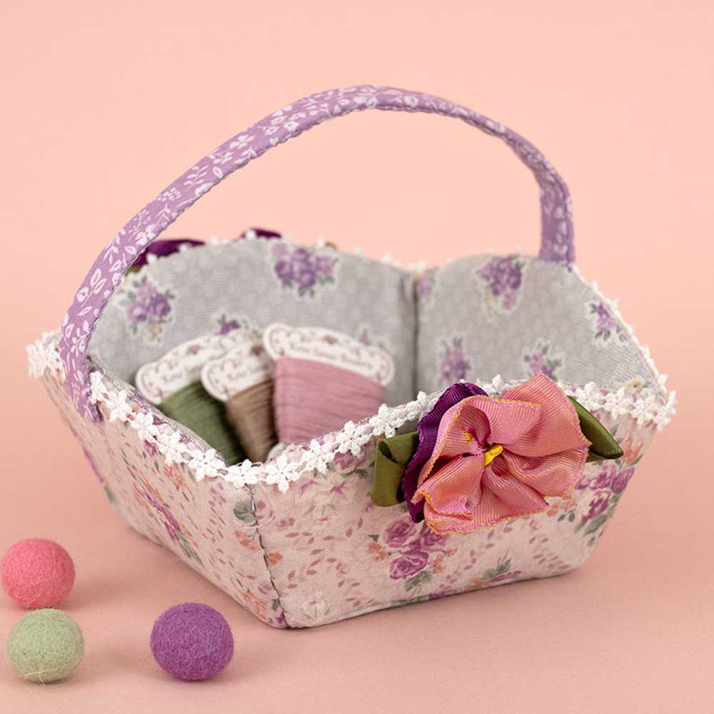 フリルパンジーの小物入れ