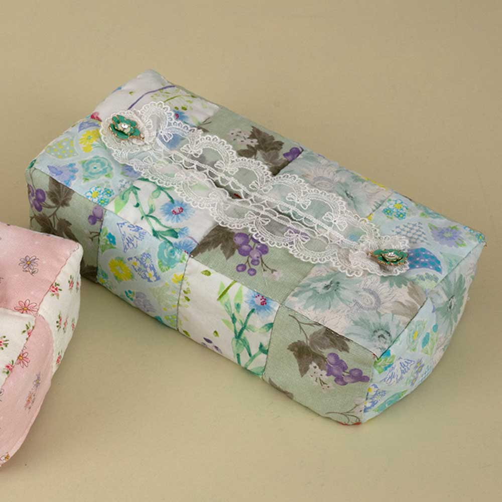 花柄ティッシュカバー（ミント）