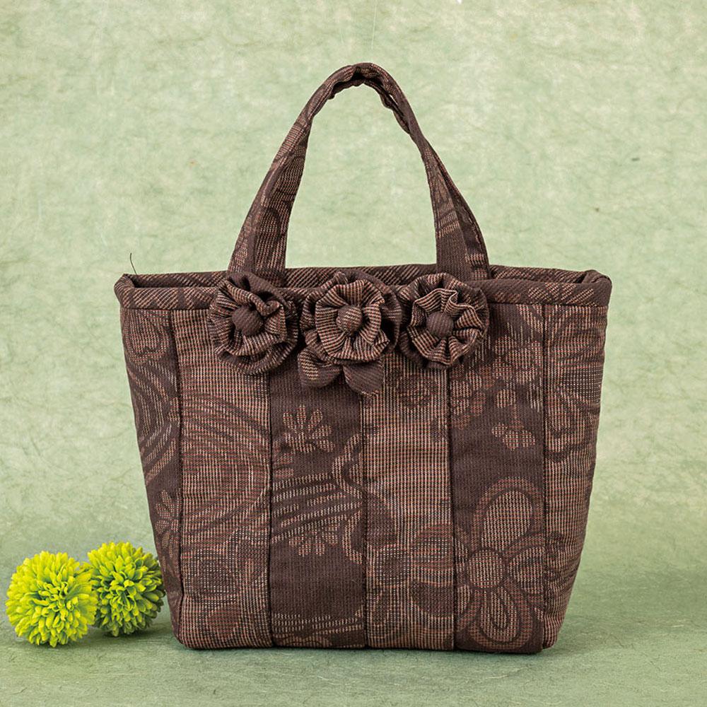 和柄の花バッグ