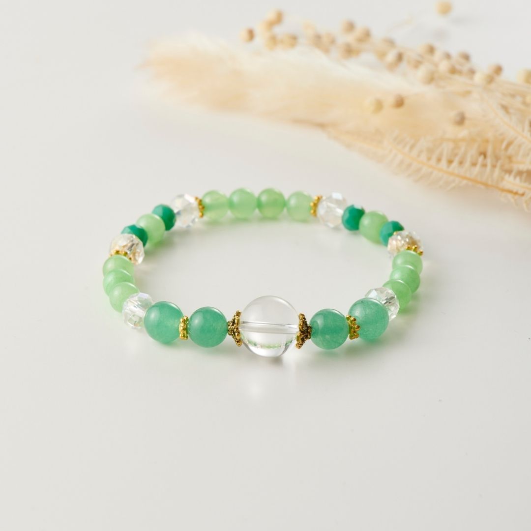 天然石のブレスレット　グリーンアゲート